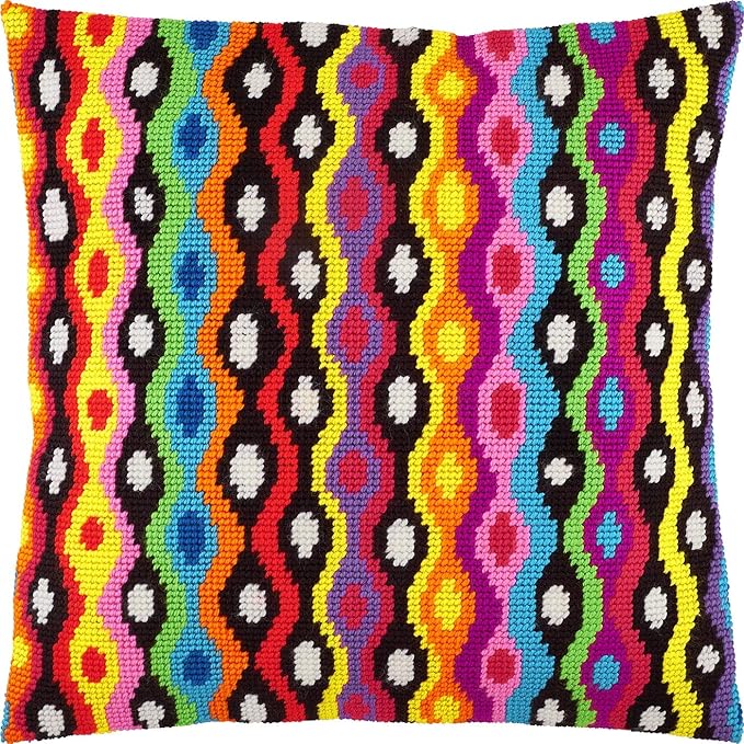 Bolivia. Needlepoint Kit. Throw Pillow 16×16 Inches. Printed Tapestry Canvas, European Quality