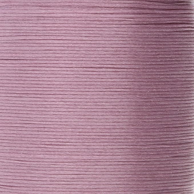 KO Nylon Beading Thread, Lilac Color, Japanese Pre-Waxed 100% Nylon, 330TEX, Tangle Resistant Knotting Cords, 50m /55 yds Spool, Use for Seed Bead Projects, Loom Work & Bead Weaving