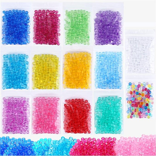 Fish Bowl Beads Fishbowl Slime – 14 Pack Vase Filler Beads 0.28 inch Plastic Slushy Fish Balls Crunchy Fishballs Kit for DIY Homemade Arts Crafts Decoration