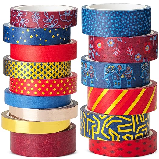Mr. Pen Washi Tape Set, 15 Rolls, Gilded Grandeur, Metallic Foil, Decorative Tape, Washi Tapes, Scrapbook Tape, Scrapbook Washi Tape, Craft Tape, Washy Tape