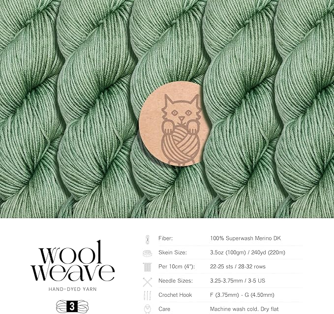 Superwash Merino Wool Yarn for Knitting & Crocheting - Premium Hand Dyed, 100gr, 240 Yards Medium Weight - Luxurious, Soft & Durable Yarn