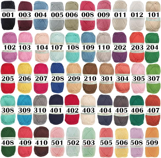 Cotton Select 100% Cotton Yarn, 4 Skein Assorted Color Surprise Package