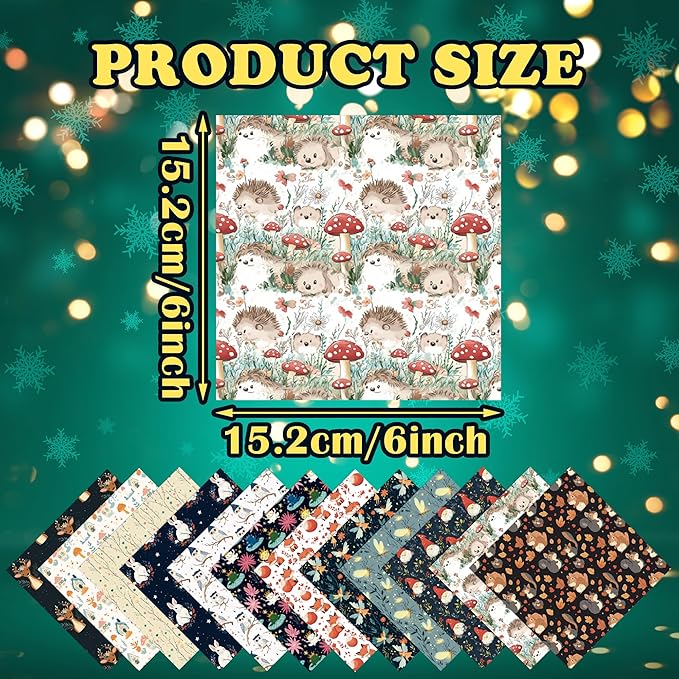 Christmas Pattern Scrapbook Paper, 6 Inch Card Production Supplies, 24 Sheets Single Sided Acid-Free Cardstock Greeting Card, Handmade Gift Journaling Craft Kits (N-style)