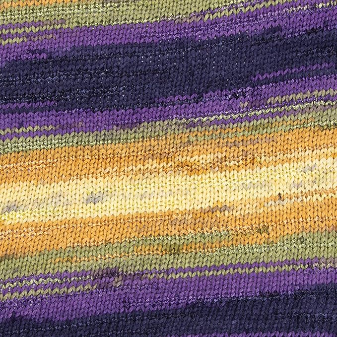 YarnArt Symphony Dream - Luxury Soft Rainbow Cotton Yarn, 80% Cotton 20% Viscose, Sport Weight Knitting & Crochet Yarn – 273 Yards, 3.52 Oz – Ideal for Shawls, Blouses, Dresses, Bags & Hats (3110)