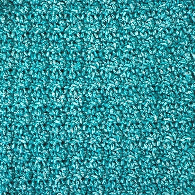 Cotton to The Core Cotton Yarn for Crocheting, 6-Pack (852 Yds / 300G), Free Patterns, Beginners Friendly - Soft Baby Yarn for Knitting - 3 DK Light Worsted Weight - Cyan Blue