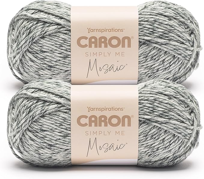 Caron Simply Me Mosaic Night Sky Yarn - 2 Pack of 140g/5oz - 62% Acrylic, 20% Nylon, 18% Wool - #5 Bulky - 173 Yards - Knitting/Crochet