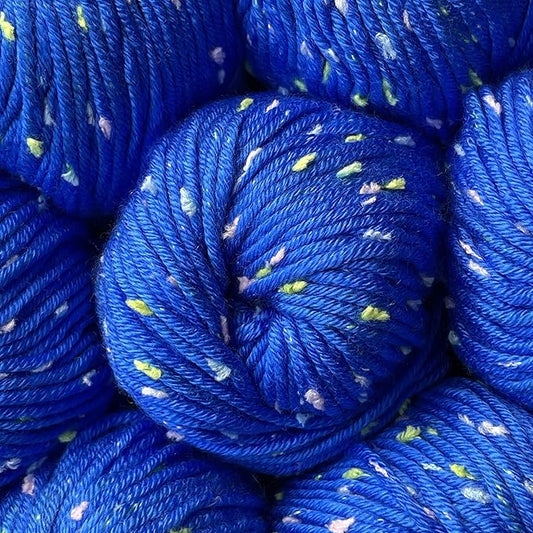Tweed Twinkles Soft Baby Yarn for Crocheting, 8-Pack (696Yds / 400G), Free Patterns - Acrylic Baby Blanket Knitting Yarn with Flecks - Size 3 DK Light Worsted Weight - Royal Blue