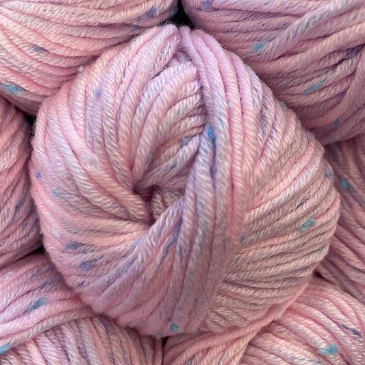 Tweed Twinkles Soft Baby Yarn for Crocheting, 8-Pack (696Yds / 400G), Free Patterns - Acrylic Baby Blanket Knitting Yarn with Flecks - Size 3 DK Light Worsted Weight - Soft Pink