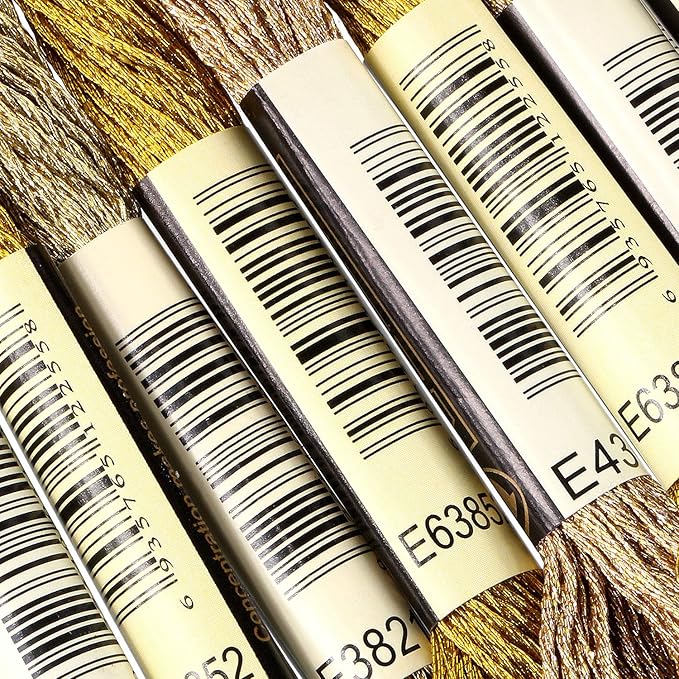 WILLBOND 24 Skeins Metallic Embroidery Floss - Glitter Embroidery Threads for Cross Stitch Crafts Friendship Bracelets(Assorted Color)