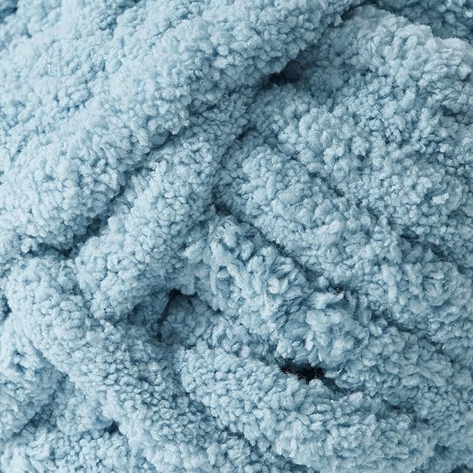 Crafted By Catherine Chunky Chenille Yarn - 6 Pack (8 oz / 227 g, 31.7 Yards Each Skein), Slate Blue, Gauge 7 Jumbo