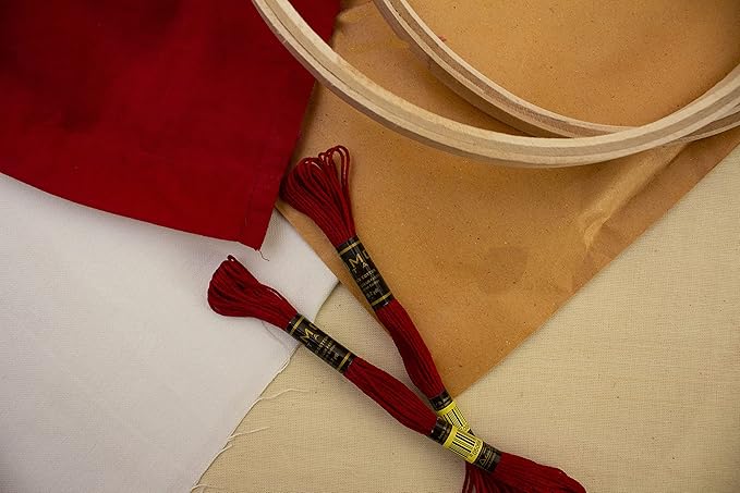 12 Pieces Red 47/321 Premium Embroidery Thread | 100% Egyptian Cotton Premium Skeins | Cross Stitch Embroidery Floss | Oeko TEX Certified Stranded Cotton (Red)