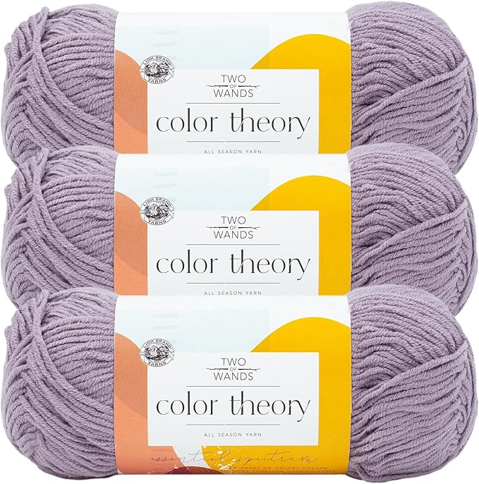 Lion Brand Yarn, Color Theory Worsted Weight Yarn for Knitting and Crochet, Provence, 3 Pack, Acrylic Fiber with Modern Color Palette, Perfect for Sweaters, Hats and Cozy Blankets