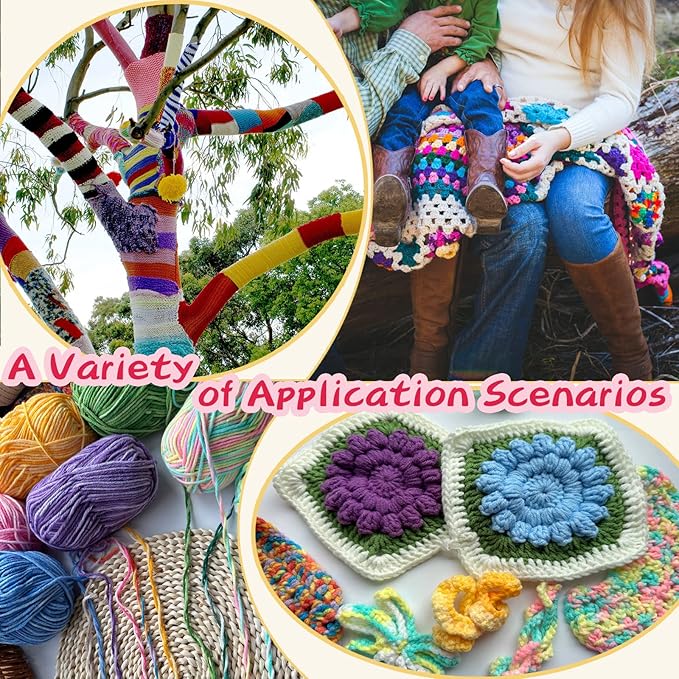 3 Pcs Pack with 5-Ply Acrylic Yarn, 3 Balls of 4.8Oz/135g Soft 3mm Medium Thick Colorful Yarn for Crocheting Knitting, 260 Yds/240m Crochet Blanket、Braids/DIY (Green)