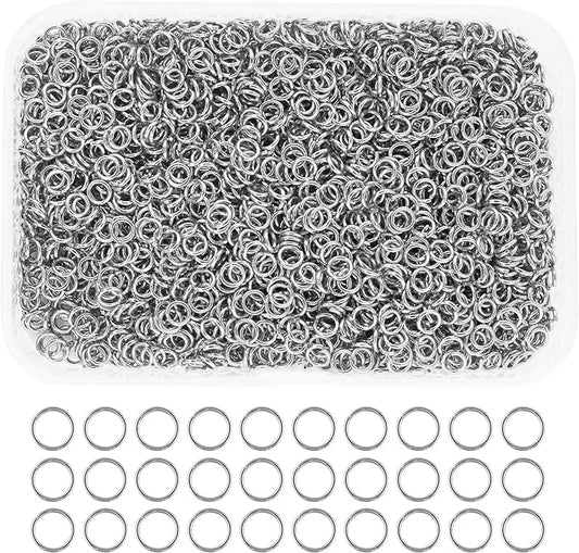 Mandala Crafts Assorted Stainless Steel Jump Rings Jewelry Findings Metal O Rings for Jewelry Making Supplies - 1000 Small Open Jump Rings Kit for Necklace Earring