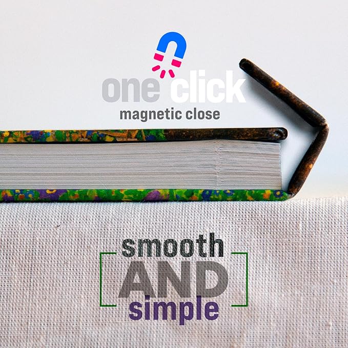 Magnetic Hardcover Drawing Pad – Ultra-Smooth Thick Marker Paper 150 GSM for Pen & Ink, Fineliner, 70 Tear-Out Sheets, Screw-Post Binding, Artist Sketch Book (The Kiss, 8,5x7,7 inch)