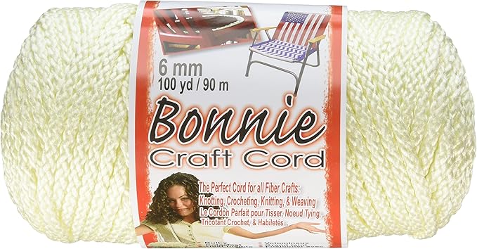 Bonnie Macrame Craft Cord 6mmX100yd - Ivory