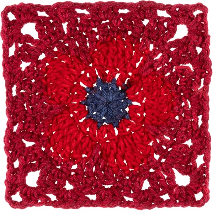 Red Heart All in ONE Flower Power Burgundy Blossom Yarn - 3 Pack of 8.8oz/250g - 100% Acrylic - #4 Worsted (Medium) - 440 Yards - Knitting/Crochet