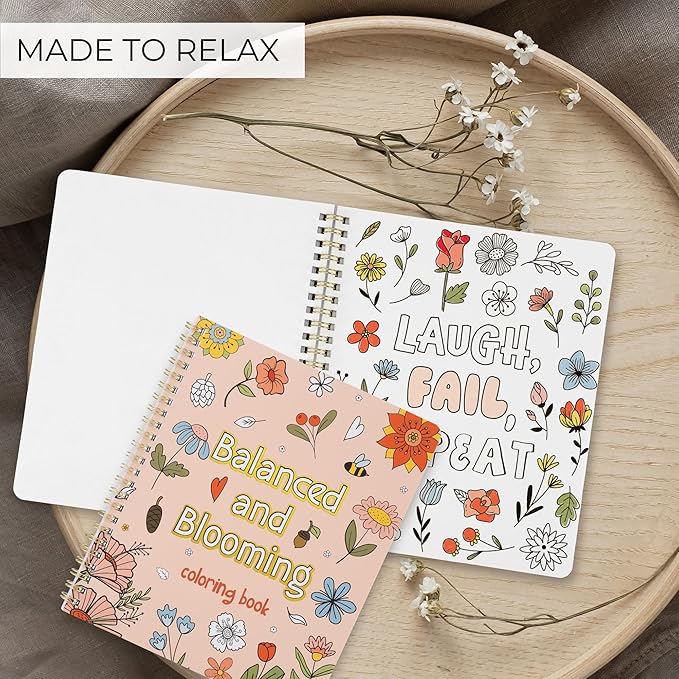 Beautiful Adult Coloring Book Set of 2 for Relaxation - Sassy Motivational and Funny Color Books - The Perfect Stress-Relieving Gift for Women