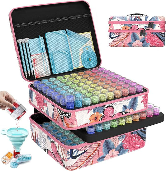 ARTDOT 240 Slots Storage Container for Diamond Art Kits for Adults, Portable Bead Storage Boxes for Diamond Painting Accessories and Tools