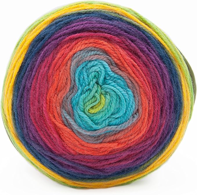 Lion Brand Yarn, Mandala DK Lightweight Yarn for Knitting, Crochet, and Crafts, Wizard, 3 Pack, Self-Striping Acrylic Fiber for Baby Blankets, Multicolor Shawls and Variegated Cardigans