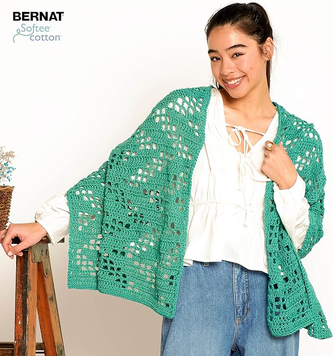 Bernat Softee Cotton Dusk Sky Yarn - 3 Pack of 120g/4.25oz - Nylon - 3 DK (Light) - 254 Yards - Knitting, Crocheting & Crafts