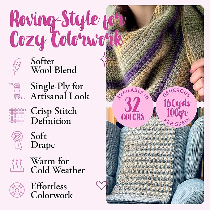 Wool Wonders Yarn for Crocheting, 4-Pack (640Yds / 400G), Free Patterns - Wool Yarn for Knitting - Aran/Heavy #4 Medium Worsted Weight - Gray Marigolds