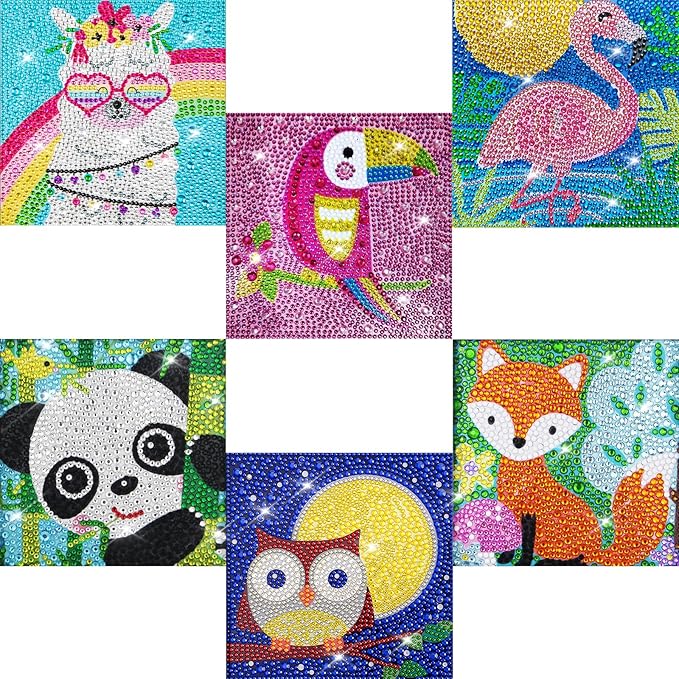 Labeol Diamond Art Kits for Kids Crafts for Girls Ages 6-8-10-12 Easy to DIY Creative Diamond Art Sticker Craft by Numbers Kits for Kids and Adult Beginners (Elegant)