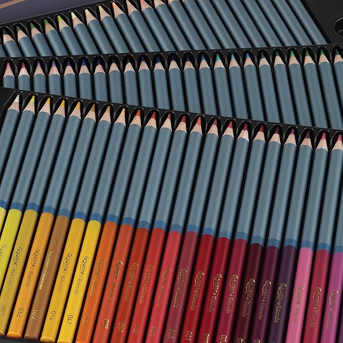 Creative Mark Cezanne Watercolor Pencil Set of 72 - Professional Artist Quality Soft Core Leads for Watercolour Painting, Coloring, Drawing, Layering, Blending, Shading, Use Wet or Dry