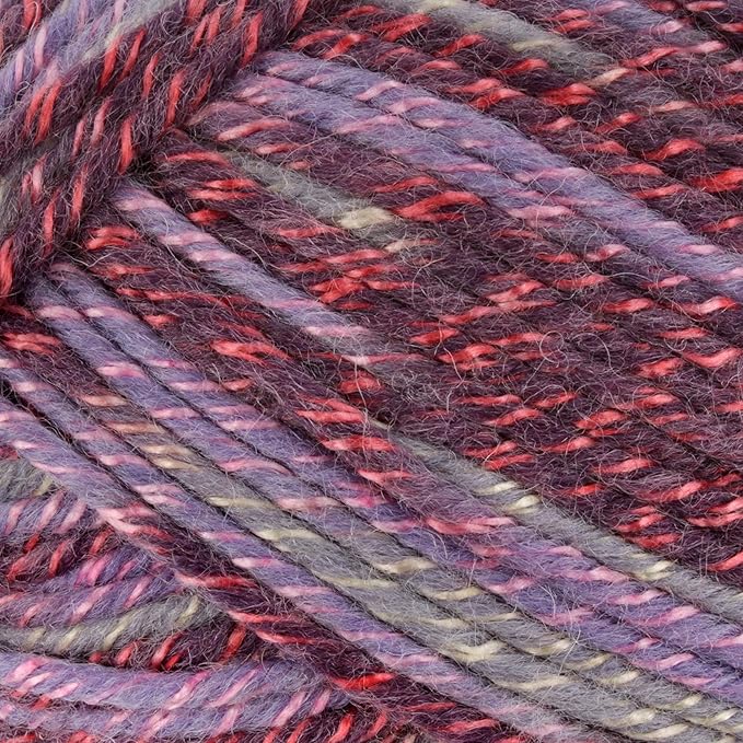 JubileeYarn Chunky Melody Yarn - 100g/Skein Bulky Wool Blend - Fireking Purple - 2 Skeins