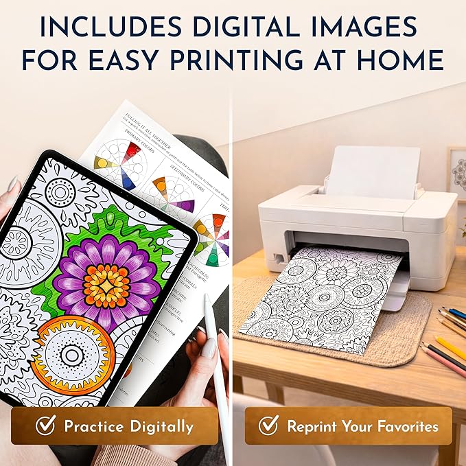 Premium Artistic Mandala Coloring Book for Adults – 50 Abstract Designs – 180gsm Thick Bleed-Proof Paper, Spiral Bound Lay-Flat, Perforated – Frameable Art, Relaxation Gifts for Women, Adult Coloring