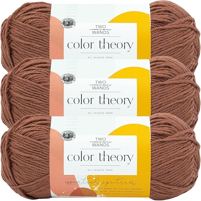 Lion Brand Yarn, Color Theory Worsted Weight Yarn for Knitting and Crochet, Raisin, 3 Pack, Acrylic Fiber with Modern Color Palette, Perfect for Sweaters, Hats and Cozy Blankets