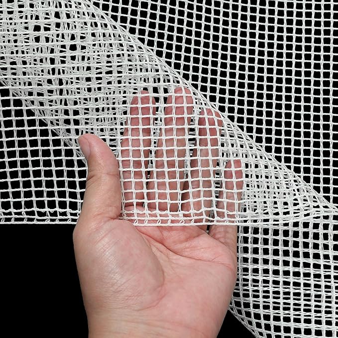 Blank Rug Hooking Mesh Canvas for Rug Making Tapestry Latch Hook Crafts(White,39x59inch)
