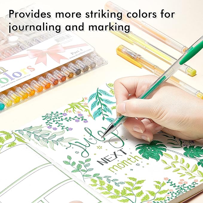 Shuttle Art 120 Unique Colors (No Duplicates) Gel Pens Gel Pen Set for Adult Coloring Books Art Markers (Pack of 2)