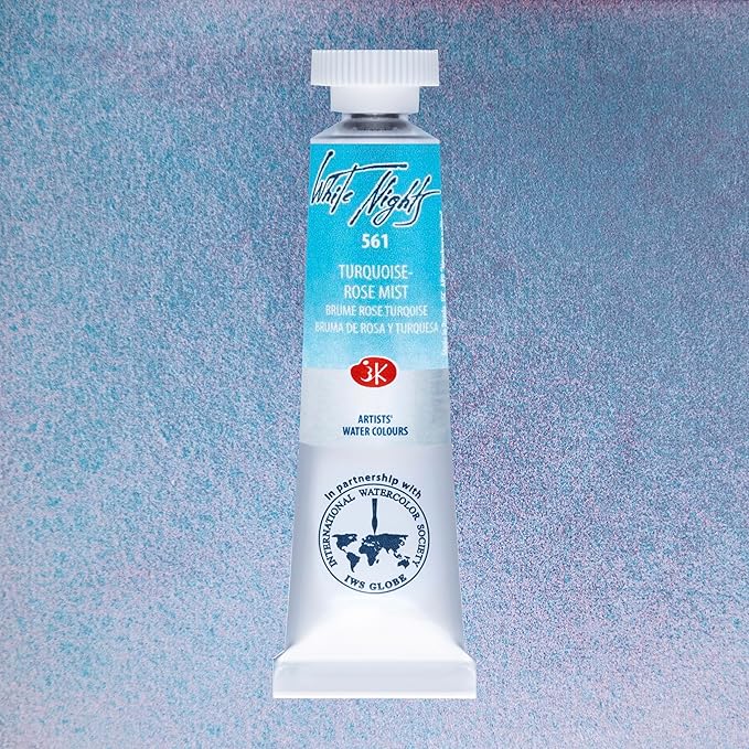 White Nights Extra Fine Artists Grade Professional Watercolor Set 3 * 10ml Tubes Granulating Colors by Nevskaya Palitra (North Sea)