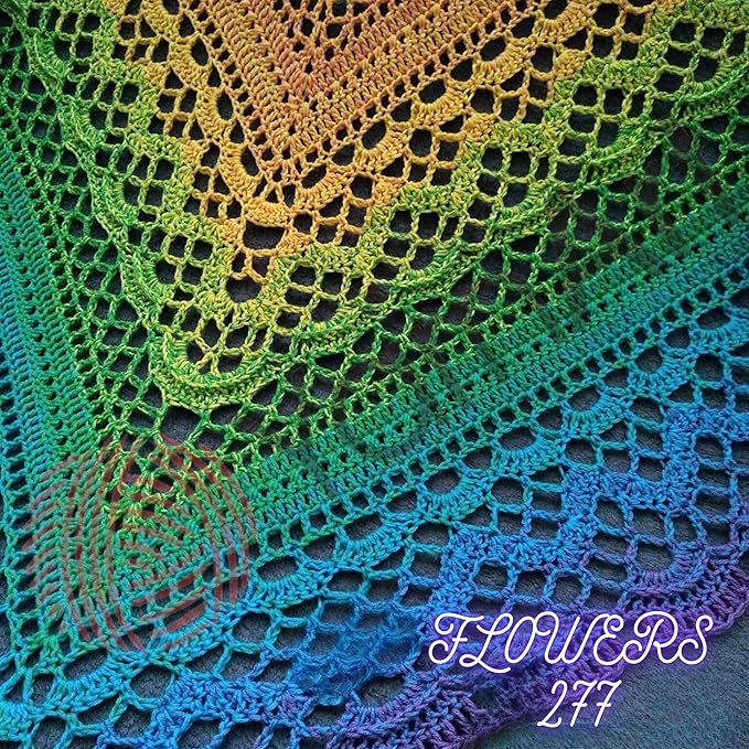 YarnArt Flowers – Gradient Cotton Acrylic Blend, 250g (8.8 oz), 1094 yds, Lightweight Sport Yarn for Crochet, Knitting, Shawls, Summer Projects - 1 Fine Skein (277)