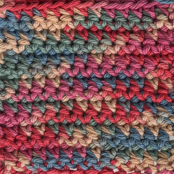 Lily Sugar'n Cream 100% Cotton Yarn 6-Pack Bundle with Bella's Crafts Stitch Markers (Painted Desert Mix)