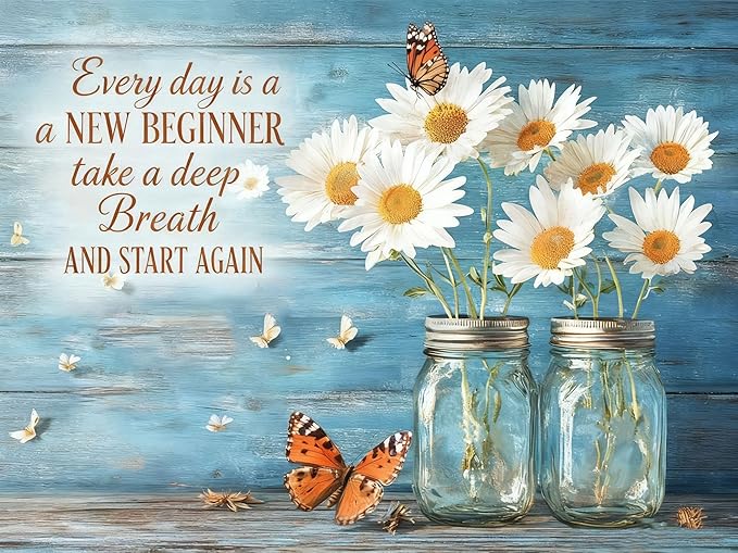 Daisy Stamped Cross Stitch Kits - Inspirational Flower Counted Cross Stitch Kits for Beginners Adults Needlepoint Cross-Stitch Patterns Dimensions Needlecrafts Embroidery Kits Arts and Crafts