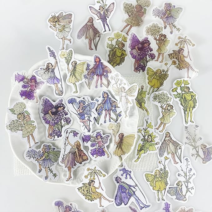 Alideco 80Pcs Vintage Victorian Tea Scrapbooking Stickers Scrapbook Paper Aesthetic Kawaii Girls Stickers for Journaling Assorted Phone Adult（ziyunhuayuan）