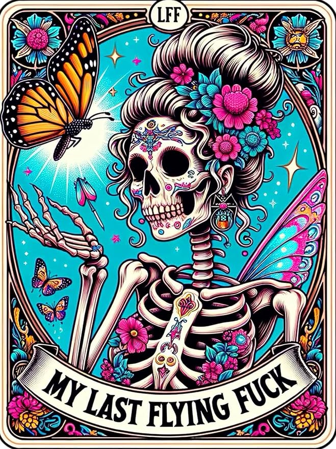 Meothan Skull Diamond Art Kits for Adults-Skull Last Flying Diamond Painting Kits for Adults Beginners, 5D DIY Full Drill Round Rhinestone Gem Art Crafts Paintings for Home Wall Decor 12"x16"