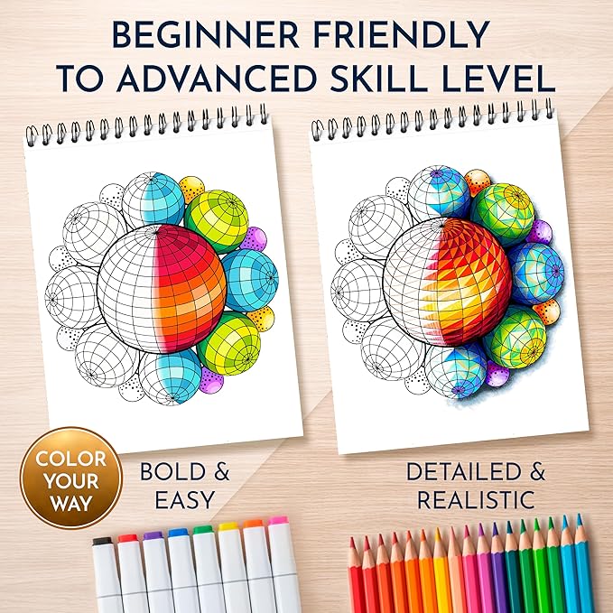 Premium Zodiac Mandala Coloring Book for Adults – 50 Astrology Designs – 180gsm Thick Bleed-Proof Paper, Spiral Bound Lay-Flat, Perforated – Frameable Art, Horoscope Gifts for Women, Star Signs