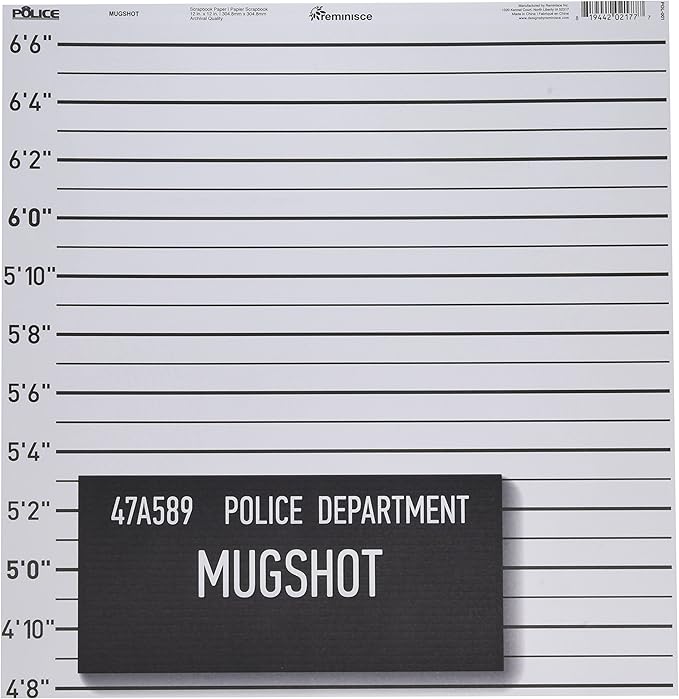 Reminisce POL-200 Police Scrapbook Collection Kit, Black, 12x12 inches