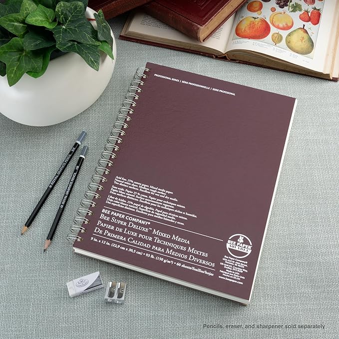 Bee Paper - 14"x 17" Super Deluxe Mixed Media Sketching Pad, 50 Sheets