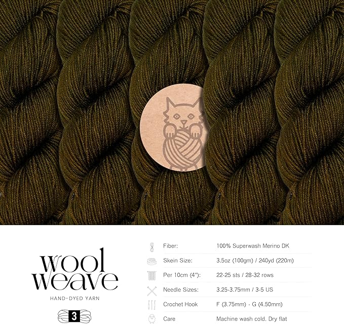 Superwash Merino Wool Yarn for Knitting & Crocheting - Premium Hand Dyed, 100gr, 240 Yards Medium Weight Yarn - Luxurious, Soft & Durable