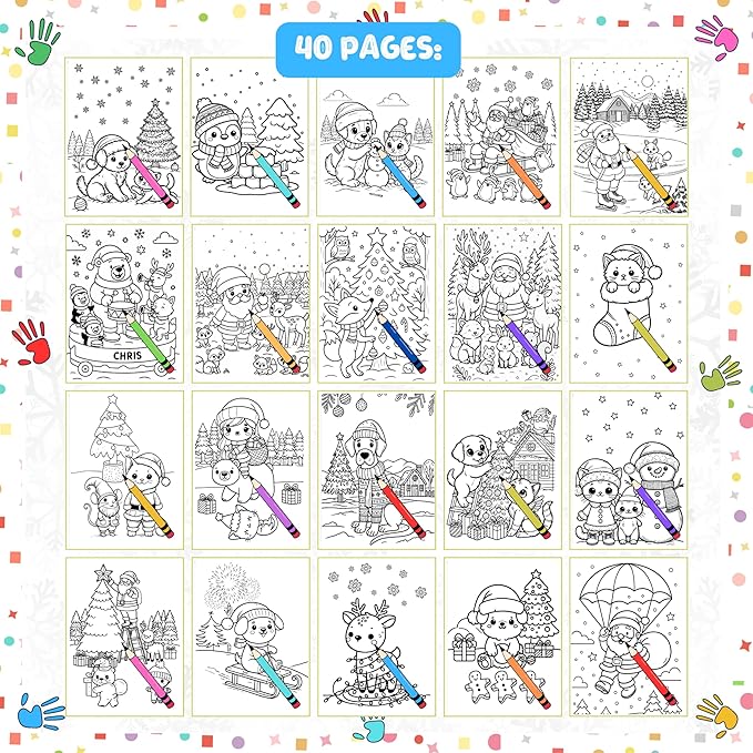 Winter Woodland Coloring Book for Toddlers Ages 3+ – Cute Animals, Snowy Forest Fun, and Easy Holiday Coloring Pages – Thick 199 GSM Paper – Spiral Bound – 5.5x8.5 in