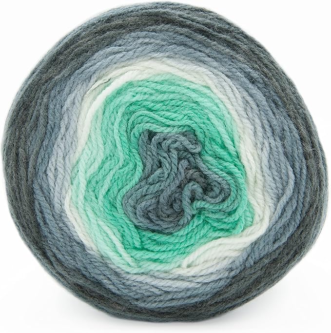 Lion Brand Yarn, Mandala DK Lightweight Yarn for Knitting, Crochet, and Crafts, Genie, 1 Pack, Self-Striping Acrylic Fiber for Baby Blankets, Multicolor Shawls and Variegated Cardigans
