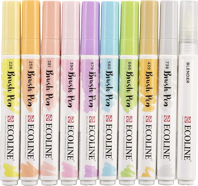 Ecoline Brush Pen set Pastel | 10 colours (11509801)