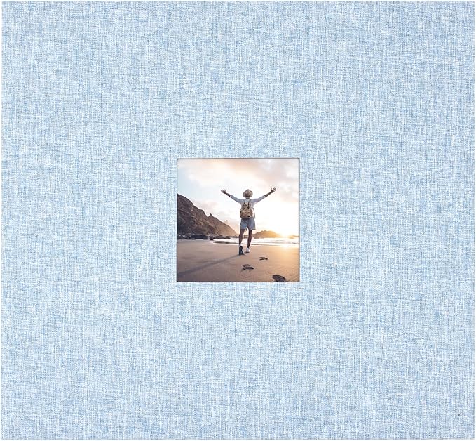 12x12 Fabric Scrapbook, Blue Fog