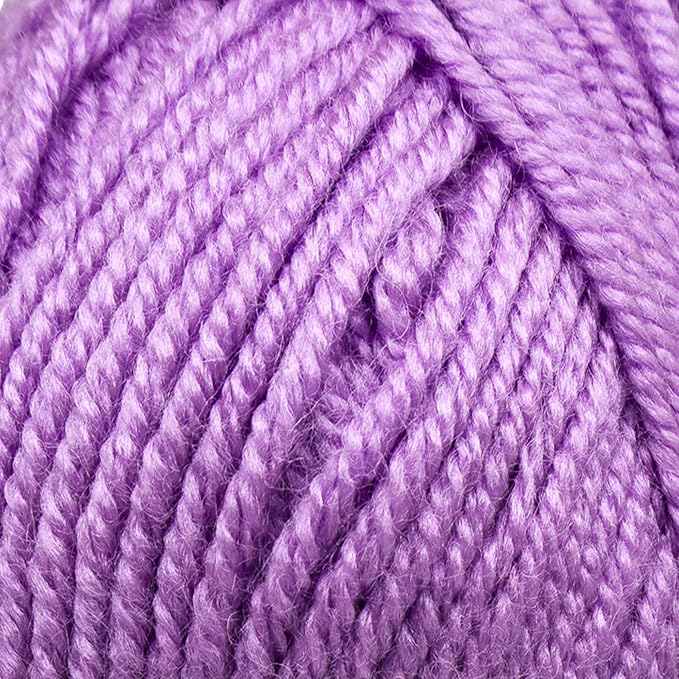 Estako Star-Worsted Yarn - (4 Skeins Pack) - 75% Acrylic 25% Wool - Soft Medium Weight #4 - (4 x 3.52 oz / 4 x 186 yds) - Crochet & Knitting Yarn (46076 - Lilac)