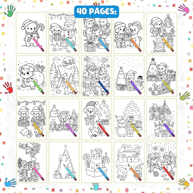 Winter Woodland Coloring Book for Toddlers Ages 3+ – Cute Animals, Snowy Forest Fun, and Easy Holiday Coloring Pages – Thick 199 GSM Paper – Spiral Bound – 8.5x11 in