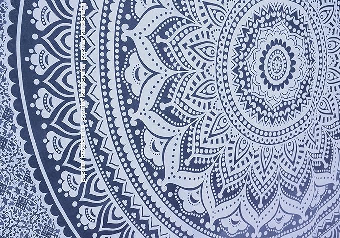 popular handicrafts tapestry wall hanging hippie ombre mandala bohemian hippy intricate indian tapestries bedspread 84 x 90 inches (215cm x 230cm) red yellow